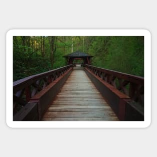 Wooden Bridge In The Forest Sticker